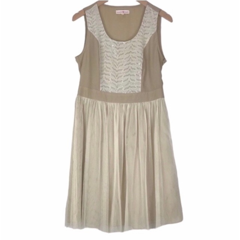 🎈SALE Altar’d State Sequined Party Dress Tulle Layers Embroidery Sequin Size L